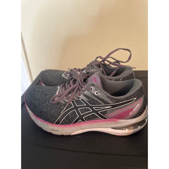 Shoes - Asics Womens GT-2000 10 Running Shoes Size 8.5 Narrow Gray Sneakers v